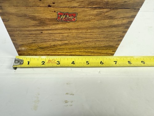 Vintage 50er Jahre Weis Schwalbenschwanz Eichenholz Kartei Rezept Karte Kartei Box - Bild 6 von 10