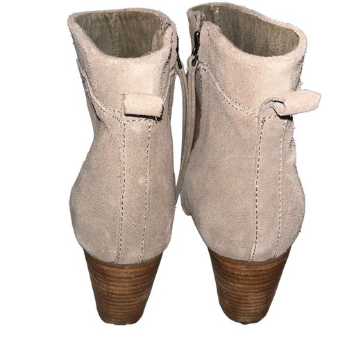 Toms Stiefel Damen 6 Stiefeletten hellbraun Wildleder Blockabsatz Freizeit seitlicher Reißverschluss 300615 - Bild 8 von 12