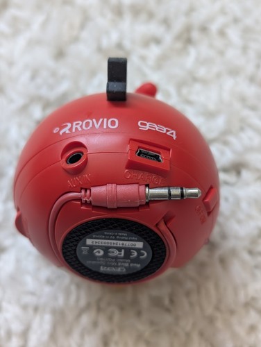 Rovio Angry Birds Mini głośnik Podróż Red Bird Rzadki Vintage + Rovio Torba podróżna - Zdjęcie 5 z 6