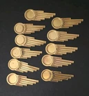 10 Pc Vintage Raw Brass Art Deco Stampings 50x17mm Jewelry Making Crafts