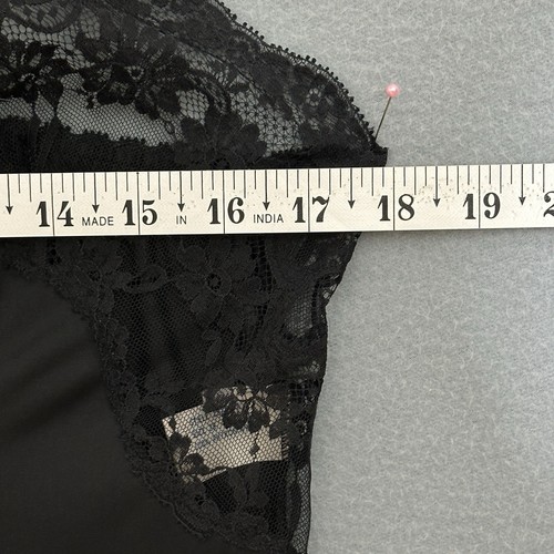 VTG 60s Wonder Maid Womens Slip 38 Black Nylon Babydoll Chemise Dress Retro Y2K - Picture 8 of 13