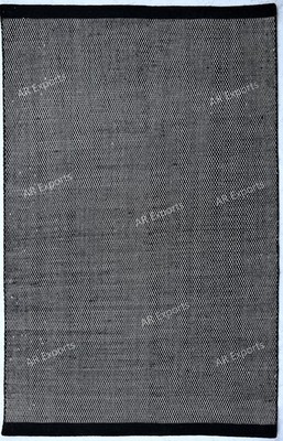 Handwoven Kilim Rug Wool Flatweave Black Area Rug Dari Style