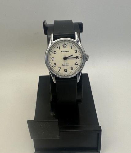 Vintage Cardinal Women’s 17 Jewels Shockproof Manual Watch Ref 298052 White Dial - Picture 1 of 9