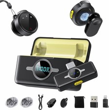 Wireless Lavalier Microphone for iPhone/Android, Lapel Mics with USB-C Plug-P...