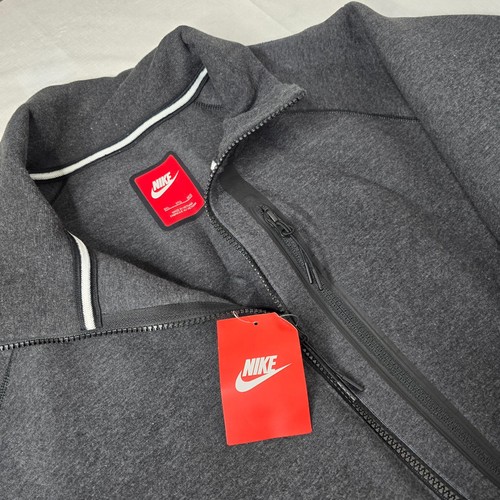 Vtg Nike Tech Fleece Full Zip Hoodie Jacket Dark Gray Men's Size 3XL NOS 2013 - Picture 3 of 7