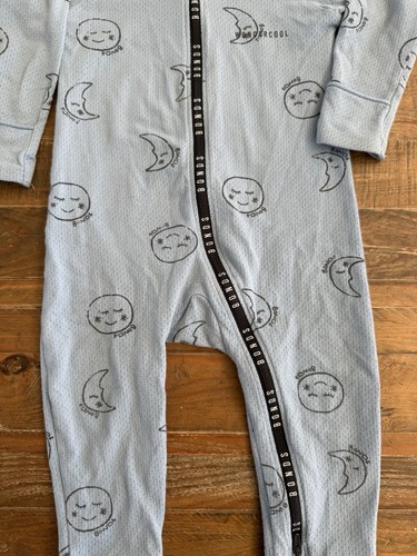Bonds Wondercool Blue Mesh Suit Size 1 or 12 /18 Months VGUC - Picture 3 of 7