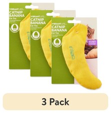  3 pack Vibrant Life Catnip Filled Banana Shaped Cat Toy for Cats and Kittens