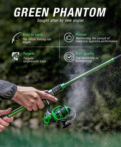 Ghosthorn Fishing Rod and Reel Combo Graphite Telescoping Fishing Pole - Picture 3 of 9