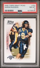 2005 TOPPS DRAFT PICKS - AARON RODGERS # 152 (RC) PSA 8