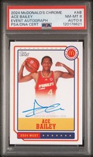 2024 McDonald's Chrome Ace Bailey Autograph PSA 8 Auto 8