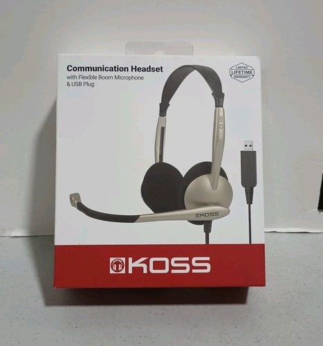 🔥NEW🔥 KOSS-HEADPHONES CS100 USB COMM HEADSET W/ MIC USB 8FT VOL - Picture 11 of 11