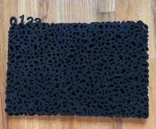 Set of 4 MoMA Museum of Modern Art Black Foam Scrambled Numbers Placemats NWOT