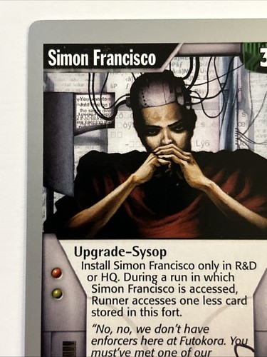 Rare Signed Proof By Illus Randy Gallagos Netrunner: Simon Francisco - Picture 5 of 7