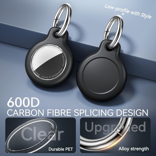 Paquete de 4 soportes para etiquetas de aire impermeables IPX8 para Apple AirTags con llavero Air Tag - Imagen 2 de 5