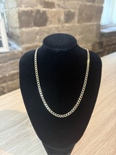 Heavy 9ct Yellow Gold Curb Chain 21.5” Length Fully Hallmarked Vintage 10.5G