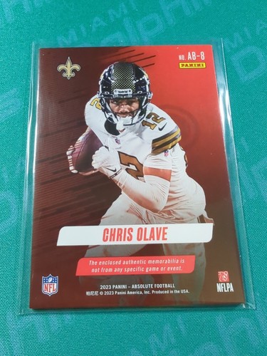 CHRIS OLAVE 2023 ABSOLUTE BURNERS PATCH NEW ORLEANS SAINTS Ohio St Buckeyes - Picture 2 of 2