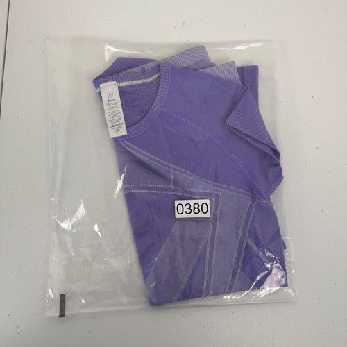 Ivivva Athletica Girls Purple Chevron Short Sleeve Top Size 10 Lululemon Girls - Picture 8 of 8