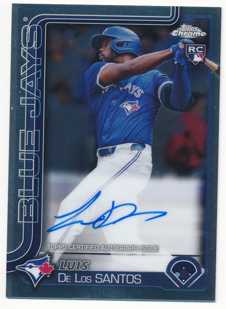 LUIS DE LOS SANTOS 2025 TOPPS CHROME #RA-LD RC ROOKIE AUTO AUTOGRAPH MINT