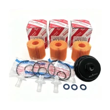 OEM GENUINE 04152-YZZA1 OIL FILTERS x 3 with APSG CRUSH WASHERS and... Fast Ship