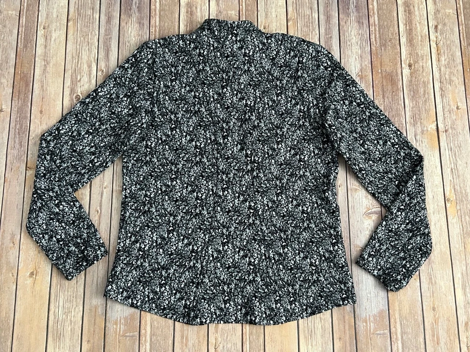 Suéter Spyder Active Negro Blanco Gris Polar Media Cremallera Mujer’s XL Nuevo Foto 2 de 3