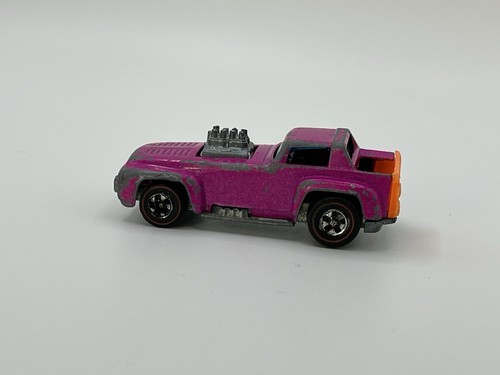 Vintage 1970 Hot Wheels Redline Diecast 1/64 Short Order Rare Color Magenta Pink - Picture 2 of 11