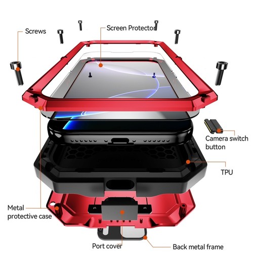 FR iPhone 17 Pro Max Life Wasserdicht Staubdicht Metall Hülle Full Screen Linse Cover - Bild 3 von 46