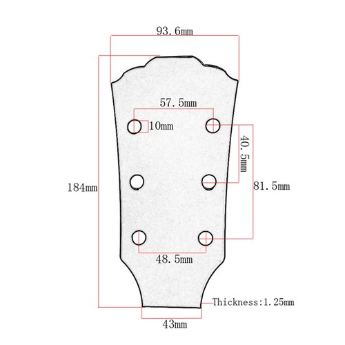 Cabezal de guitarra Plantillas de cabezal de guitarra Cabezal de guitarra Chapa Piezas de guitarra - Imagen 11 de 11