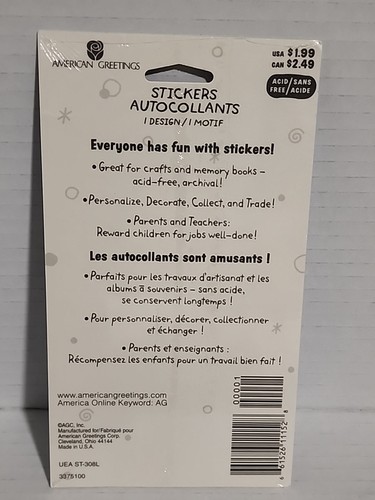 Feuille autocollante Stickety Doo Da citations religieuses salutations américaines 4 feuilles - Photo 4/4