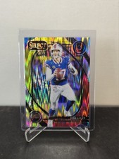 JOSH ALLEN 2024 Panini Select 🏈 CLUB LEVEL #122 RED & YELLOW Shock Prizm BILLS
