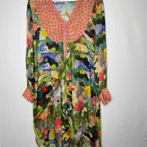 Anthropologie Blank London Womens Lucia Floral Tunic Blouse Cottagecore Boho - Picture 9 of 11
