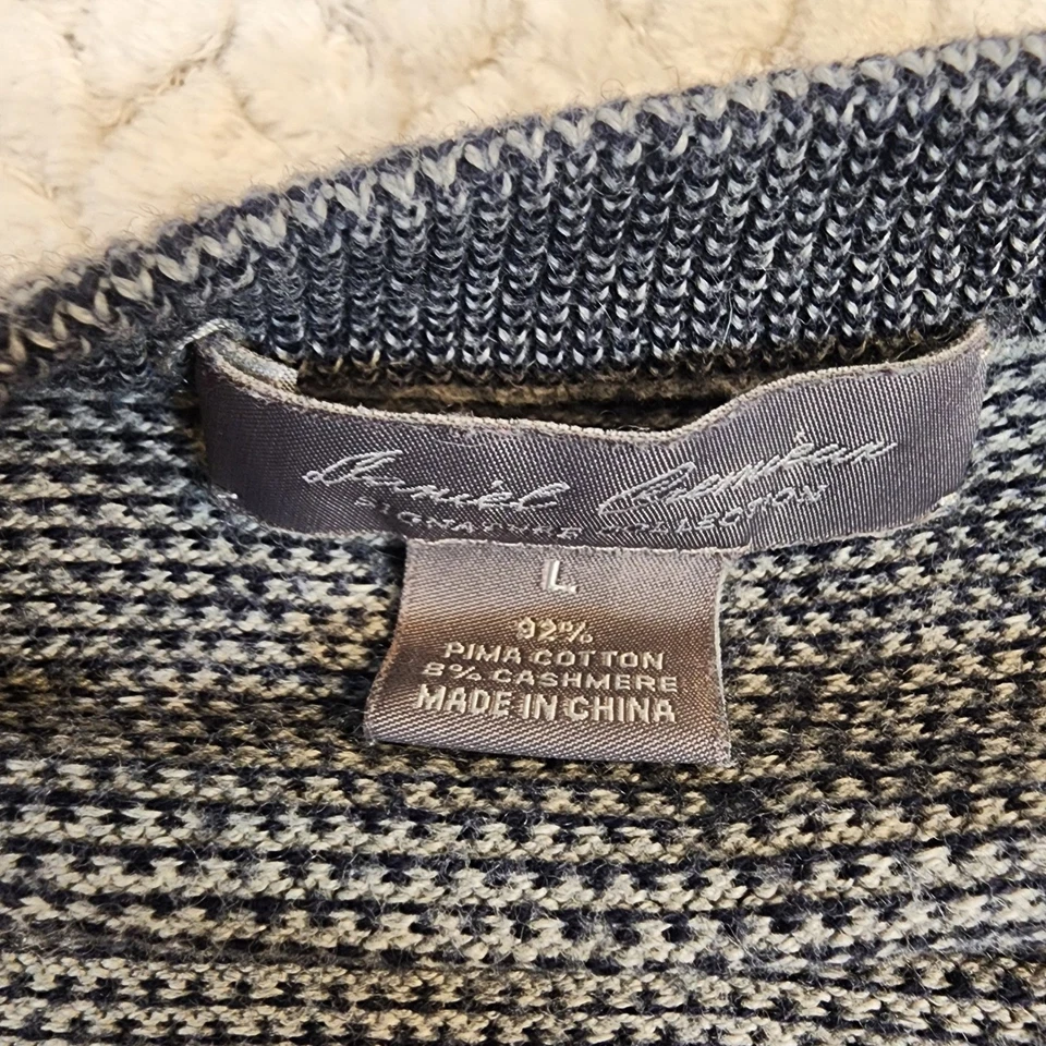 Suéter Daniel Cremieux Signature Collection Mezcla Algodón Cachemira Talla Grande Foto 3 de 4
