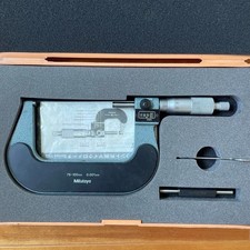 Mitutoyo M820-100 Count Outside Micrometer – 75–100 mm, 0.001 mm Vernier Used