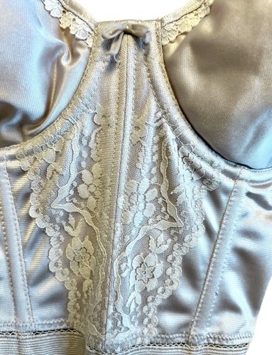 Top bustier corsetto coquette vintage anni 60 34C Lady Marlene pizzo disossato lingerie nuda - Foto 2 di 7