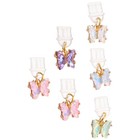 6pcs Usb C Port Cover: Butterfly Charm Dustproof Plugs For Mobile Phones -