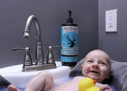 Dr. Woods Naturally Baby Mild Castile Liquid Soap Unscented 32 fl oz Pack of 3 - Picture 4 of 5