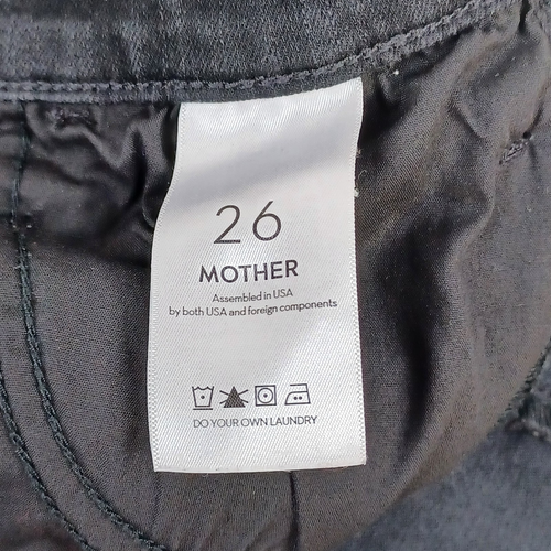 Mother The Hustler Ankle Fray Jean Size 26 Women Black Stretch Wash Not Guilty - Picture 12 of 14