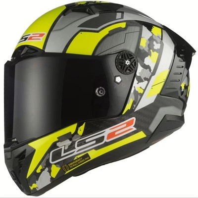 LS2 HELMETS HELM carbon  Integralhelm FF805 THUNDER SPACE GELB GRAU MATT GR. XXL