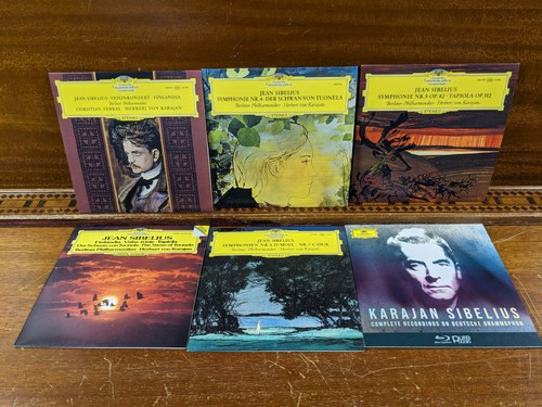 Karajan Sibelius Complete Deutsche Grammphon 5CD + Blu-Ray Audiophile Symphonies - Picture 3 of 4