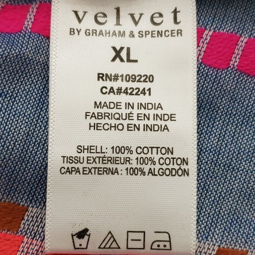 Velvet by Graham & Spencer Isla hell Jacquard Schlitz Ausschnitt Bauerntop Gr. XL - Bild 14 von 14