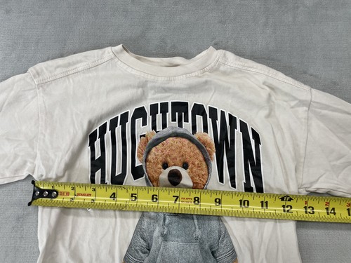 Zara Kids Langarmshirt Gr. 6 Beige Bär Hoodie Grafik Hughtown New York - Bild 5 von 6