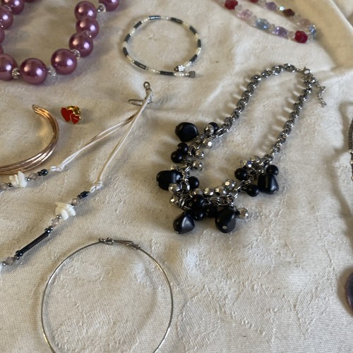 Lote de Collares Boho Festival Disfraz Declaración Joyería Brazalete Mar Vidrio Perlas - Imagen 12 de 19