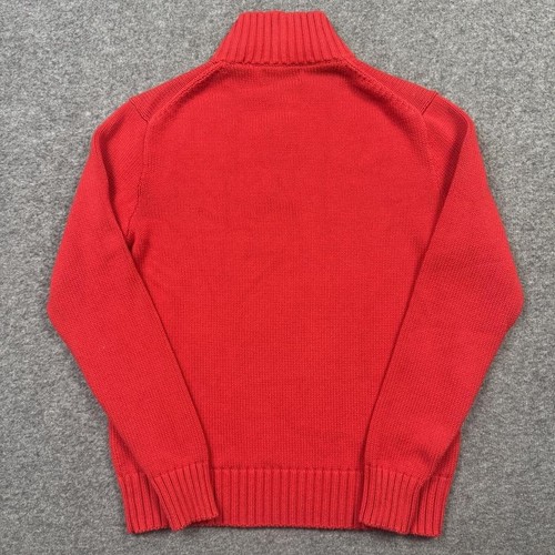 Polo Ralph Lauren 1/4 Zip Sweater Mens M Red Pullover Knit Classic Preppy Pony - Picture 3 of 10