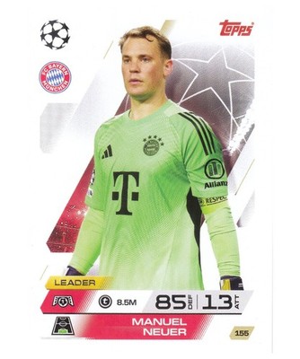 Manuel Neuer | Torwart & Kapitän FC Bayern | Topps Fußball Sammelkarte | 155