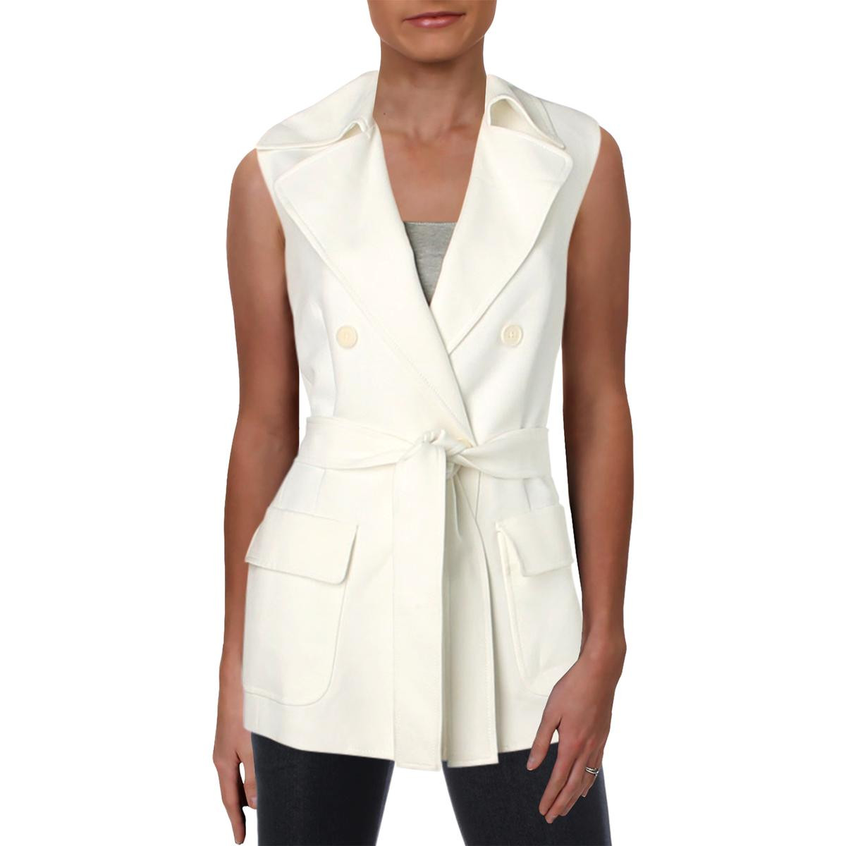 Женский белый двубортный жилет Anne Klein XL BHFO 5389