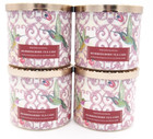 (4) Bath & Body Works HUMMINGBIRD TEA CAKE 14.5oz 3-wick Candle Lot New