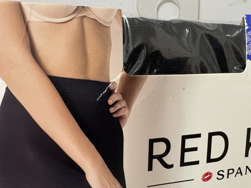 Red Hot Spanx Shaping Sheers Built-In Shaper Short Pantyhose Size 2 Very Black - Picture 8 of 10