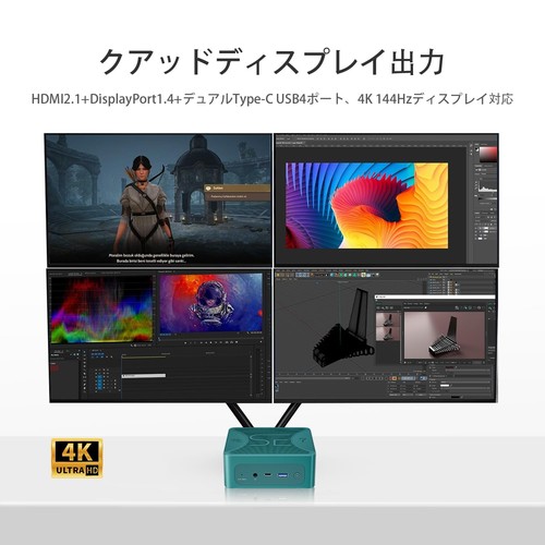 AMD Ryzen 7 7840HS Mini Computer, Beelink Mini PC SER7, 8C/16T, up to 5.1 GHz, 3 - Picture 6 of 8