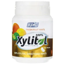 Epic Dental Xylitol Sweetened Fresh Fruit Mints 180 Ct