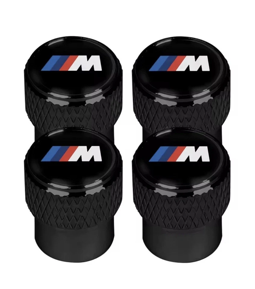 4 Piece Set GENUINE BMW M Sport Tyre Valve Dust Caps BMW dust caps official bmw  - Image 2 of 4