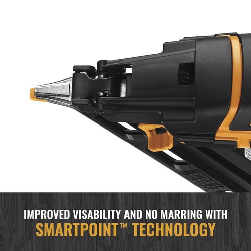 Pneumatic 15 Gauge Angled Finish Nailer Integrated Air Blower Rubber Grip Handle - Picture 9 of 13